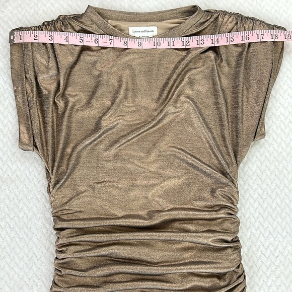 Lovers+Friends Gold Simmer Rosie Mini Dress - Picture 5 of 17
